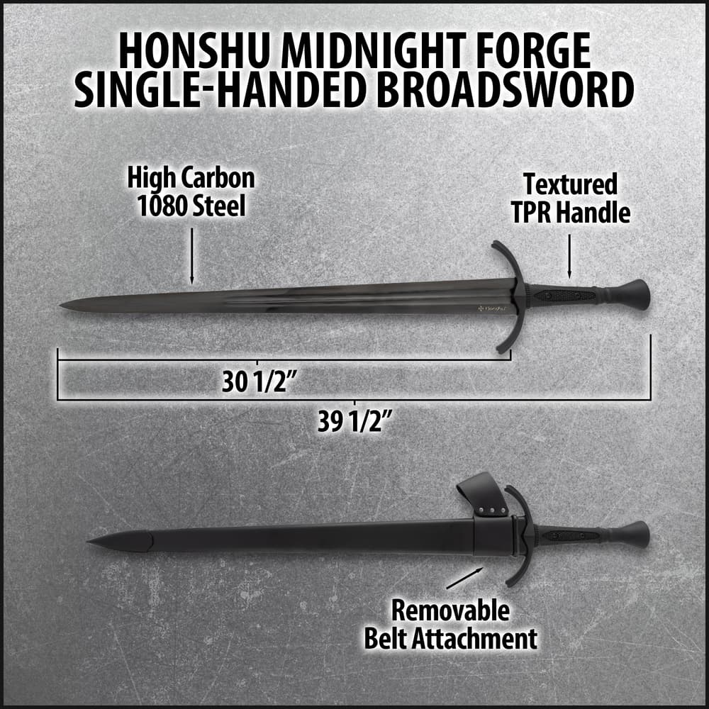 Honshu Midnight Forge Single-Handed Broadsword image number 0
