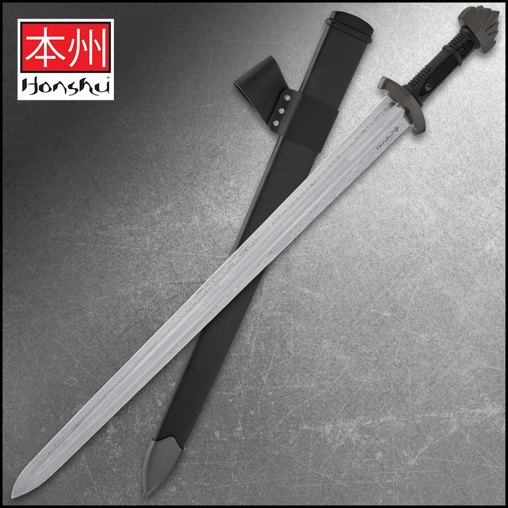 Honshu Damascus Viking Sword image number 0