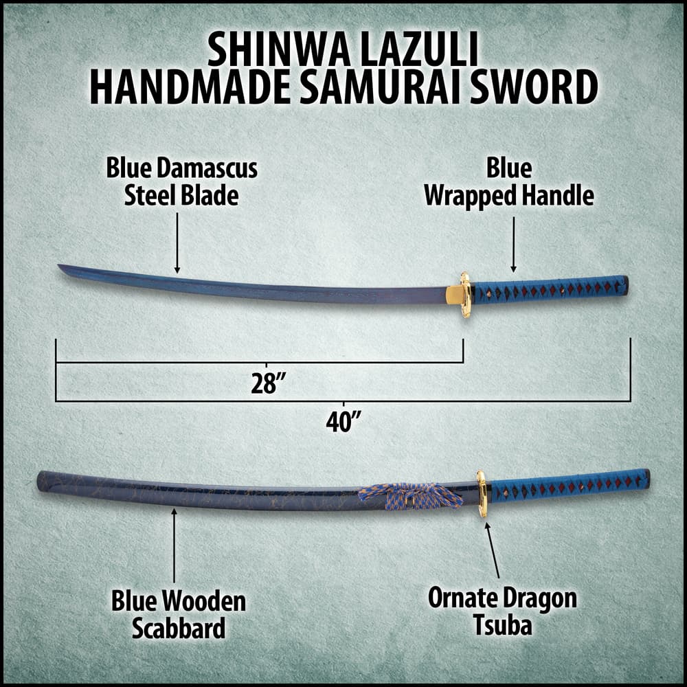 Shinwa Lazuli Handmade Katana / Samurai Sword - Exclusive Hand