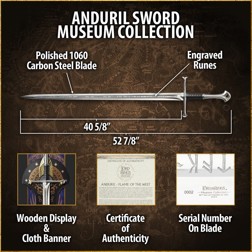 Anduril Sword Replica LOTR Collectible at Trueswords
