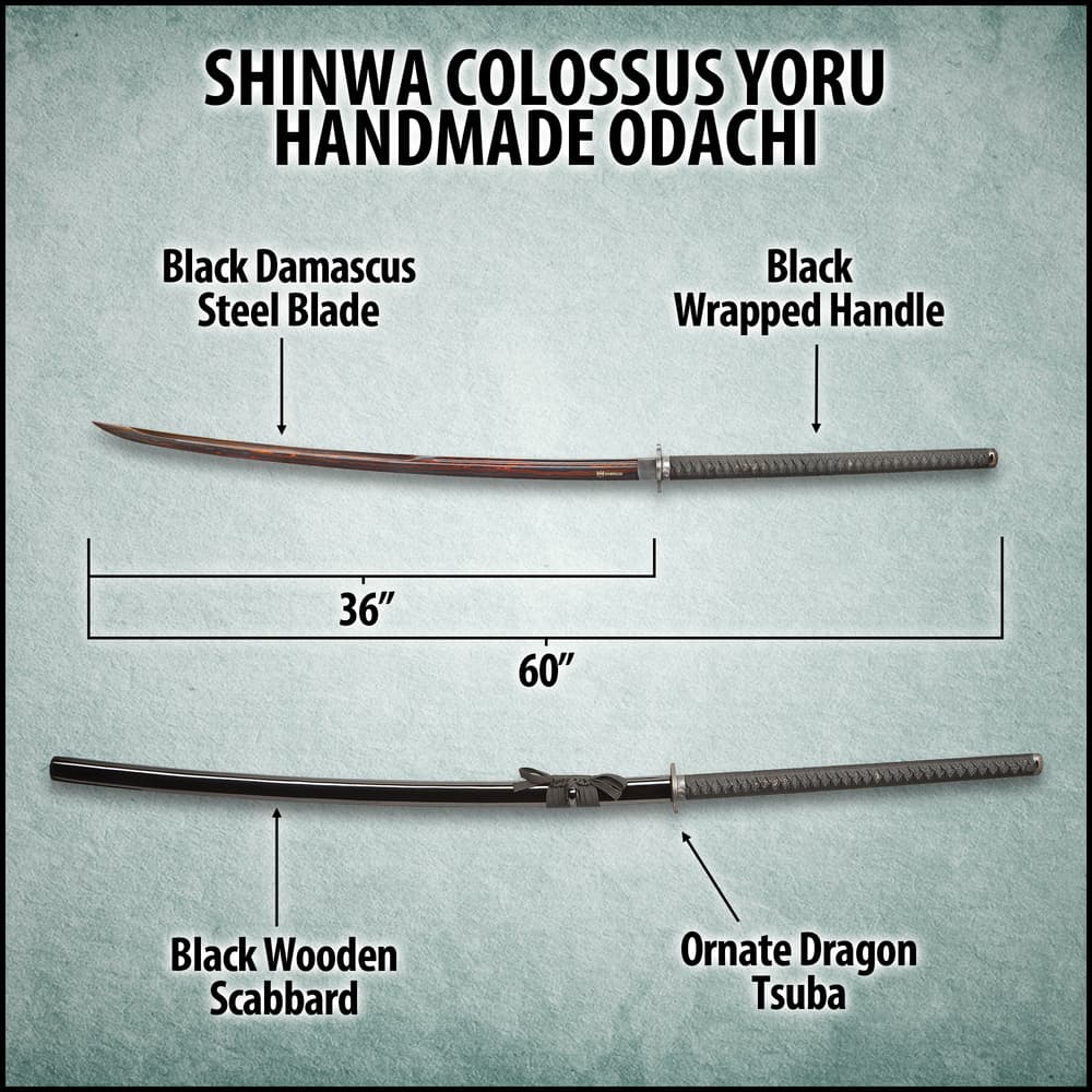 Shinwa Colossus Yoru Handmade Odachi / Giant Samurai Sword