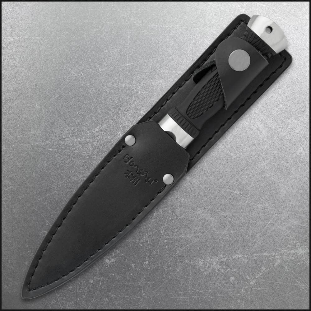Honshu Sgian Dubh Knife and Sheath – Stainless Steel Blade, TPR