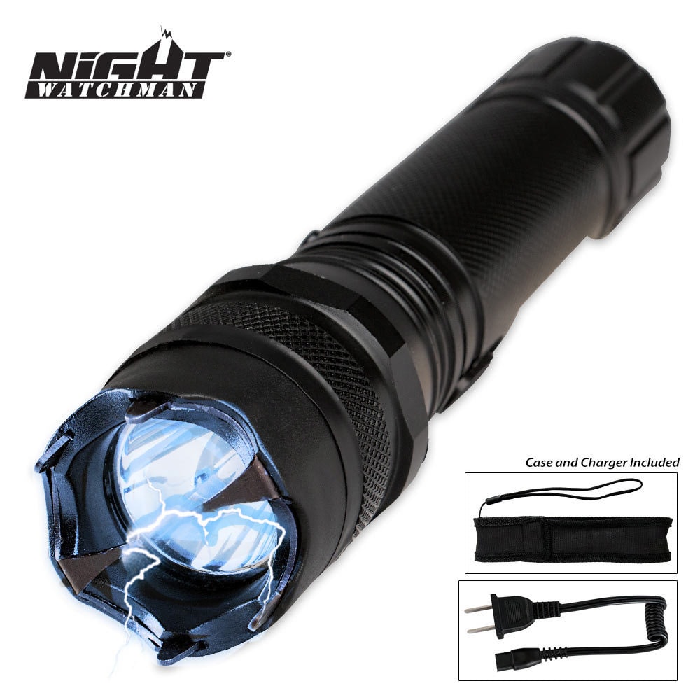 Night Watchman Police Stun Gun Flashlight (2M Volts) - BUDK.com