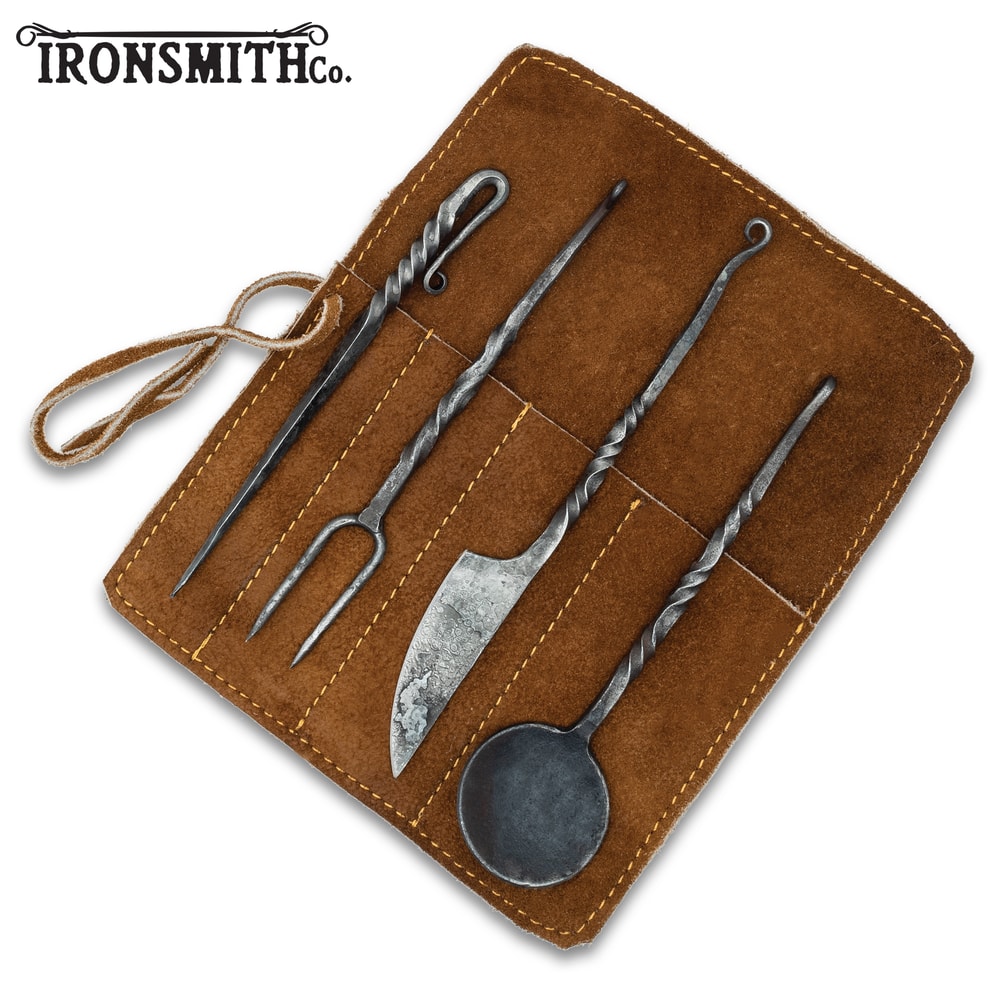 Ironsmith Co. Viking King Dining Set And Pouch – Hand-Forged, Knife And  Fork, High-Carbon Steel Construction