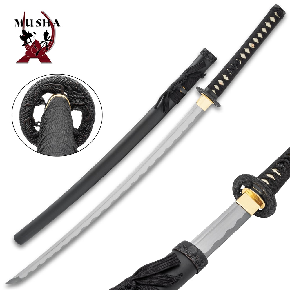 Musha Hand Forged Tatsu Maki Katana And