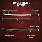 Honshu Boshin Tactical Katana - Modern Samurai Sword - BUDK.com