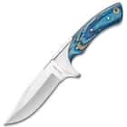 Timber Rattler Blue Pakkawood Skinning Knife