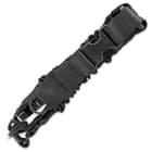 One Point Bungee Rifle Sling With Steel Clip - Black