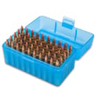 MTM Ammo Rack With Four Ammo Boxes - Rifle Rounds - Adjustable Shelves, Free Standing Or Wall Mount, Flip-Top Boxes