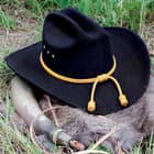 Black Cavalry Hat With Gold Tassels