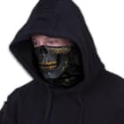 The black face wrap is made of 100 percent soft and stretchy microfiber polyester, which is breathable and moisture wicking