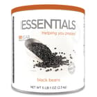 The black beans in their steel can