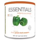 The bell peppers are stored in a can