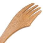 Trailblazer Bamboo Biodegradable Spork - Four-Pack, Eco-Friendly, Integrated Knife Edge, Smooth Finish, Reusable