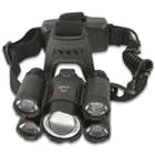 A heavy-duty, adjustable elastic head strap gives you a secure and comfortable fit and the lamp housings are water-resistant