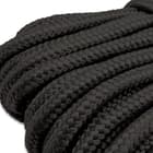 This is 65 1/2’ of utility rope that is made of diamond braided, all-purpose polypropylene rope that is a 1/4” in diameter