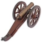 This fully-operational, replica cannon features a hardwood carriage and a 6 3/4” smoothbore, barrel crafted out of steel