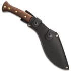 Condor Heavy Duty Kukri Knife With Sheath - 1075 High Carbon Steel Blade, Blasted Satin Finish, Walnut Handle - Length 15”