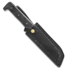 Battlefield Kommando Knife With Sheath - Carbon Steel Blade, Non-Reflective Finish, Micarta Handle - Length 12 3/4”