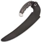 Riddick Claw Knife With Sheath - Stainless Steel Blade, Aggressive Cut-Outs, Full Tang, Wooden Handle Scales - Length 12 3/4”