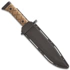 Death Dealer Tactical Knife With Sheath - 3Cr13 Stainless Steel Blade, Non-Reflective Finish, Twice Injected Handle - Length 13 1/2”
