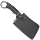Shinwa Ryori Cleaver Knife With Sheath - 3Cr13 Stainless Steel Blade, Titanium Coating, G10 Handle Scales - Length 12”