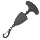 Schrade Key Chain Push Dagger With ABS Sheath - High Carbon Steel Blade, TPE T-Handle, Carabiner Clip - Length 2 3/4”
