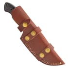 Timber Wolf Philistine Knife With Sheath - Carbon Steel Blade, Non-Reflective Finish, Micarta Handle, Lanyard Hole - Length 9 3/4”