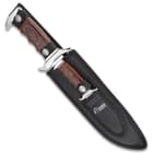 Timber Wolf Two-Piece Trekker Knife Set And Sheath - Stainless Steel Blades, Pakkawood Handles, Stainless Steel Guard And Pommel
