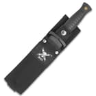 M48 Combat Toothpick Knife With Shoulder Harness - AUS-8 Stainless Steel Blade, TPR Handle, Brass Lanyard Hole - Length 9 1/4"