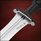 The dagger in its leather sheath