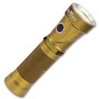 Ghost Viper Tactical Tan Swivel Head Flashlight - Aluminum And Rubber Construction, COB And LED Lights, Magnetic Base, Belt Clip
