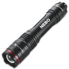 NEBO Redline X Rechargeable Flashlight - Aircraft Grade Aluminum Body, Waterproof - Closed Length 5 4/5”, Extended Length 6 1/4”