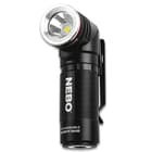 The NEBO Rechargeable Swyvel Flashlight is made of anodized, aircraft-grade aluminum that’s water (IPX4) and impact-resistant and it features a 90-degree swivel head
