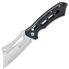 The knife has a 3 1/2” D2 tool steel blade, which can be deployed with ball-bearing opening and secured with a pivot lock
