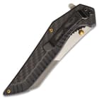 Contender Volantes Pocket Knife - D2 Steel Blade, CNC Ground, G10 And Carbon Fiber Handle, Ball Bearing Opening - Closed 4 1/2”