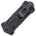 The OTF is 3 1/4”, when closed, and has a single-position, deep-carry pocket clip for comfortable carry, plus, a lanyard hole