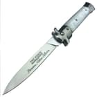 TAC-FORCE Godfather Pearl Stiletto Spring Assist Open Folding Blade Pocket Knife