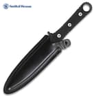 The Smith & Wesson Boot Knife cand be carried in its genuine leather boot and belt sheath
