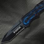 Smith & Wesson Black Ops Assisted Opening Pocket Knife Blue Tanto