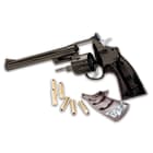 It features the classic swing out cylinder with a functioning ejector and the six removeable casings hold your steel BBs