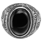 Twisted Roots Black Stone Class Ring