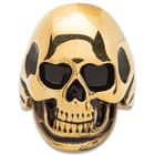 Golden Skull Ring - Gold Stainless Steel Construction, Remarkable Detail, Corrosion Resistant - Available In Sizes 9-12