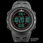 Ghost Viper Tactical Digital Water-Resistant Watch - Comfortable PU Resin Band, Hard PC And Stainless Steel Case, Clear Resin Glass