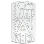 Trailblazer Survival Multi-Tool Card - Aluminum Construction, Multiple Fish Hooks, Arrow Head, Needles, Saws - Dimensions 3 1/2”x 2”