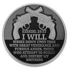 Punisher Of Evil Challenge Coin - Crafted Of Metal Alloy, Detailed 3D Relief On Each Side, Collectible - Diameter 1 5/8”