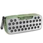 BugOut Water-Resistant Wireless Speaker - Tough And Durable TPU Housing, USB Rechargeable, FM Radio, SD Card Slot, AUX Input, Carabiner