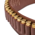 Mahogany Leather Gun Belt - 20 Cartridge Loops
