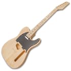 This high-quality, DIY Telecaster Electric Guitar Kit includes all the parts to build a complete, playable electric guitar