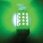It has an industrial-grade, fully-submersible ABS construction, surrounding 180 LED bulbs that put out a bright green light